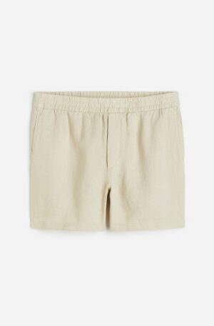 regular fit linen shorts