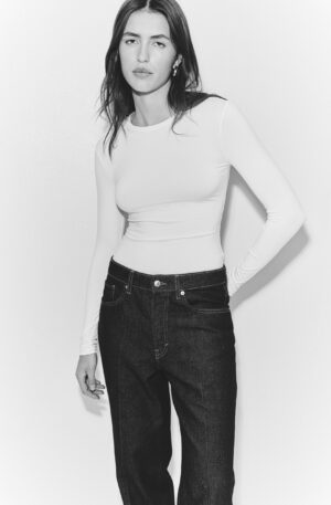 long sleeve microfibre top