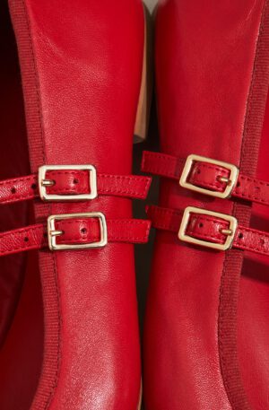 leather ballet flats