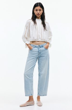barrel regular cropped jeans