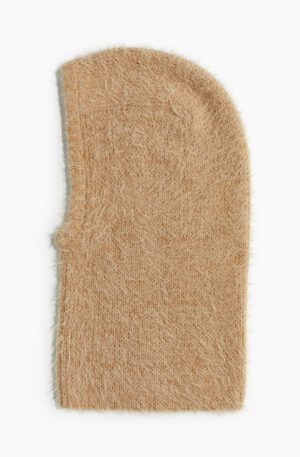 fluffy knit balaclava